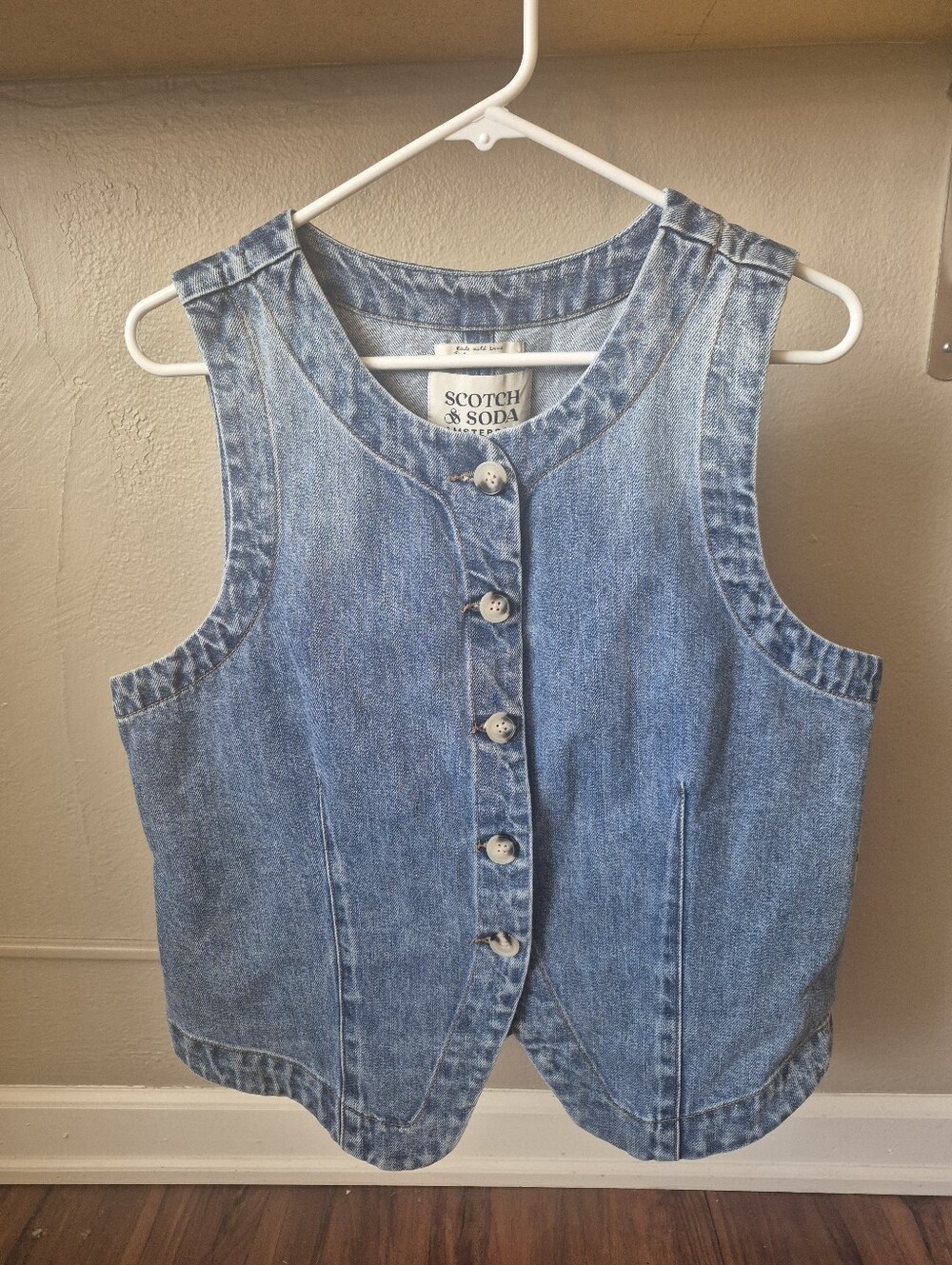 Scotch & Soda Denim Button Vest